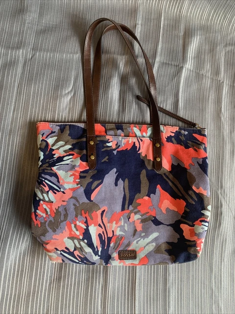Fossil rachel hotsell tote blue floral