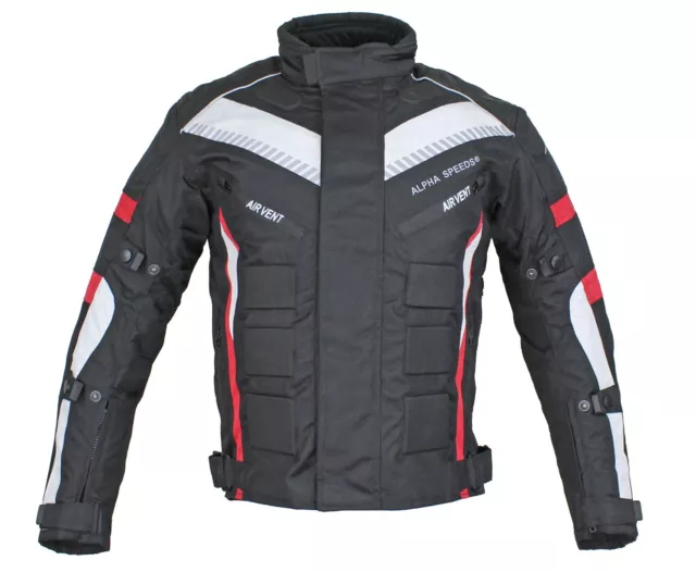 Herren Motorrad Jacke Textil Biker Jacke Sport Touring Polyester Jacke Protektor