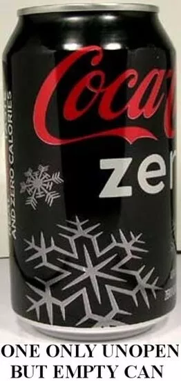 Coca-Cola Null Winter Schneeflocke 2011 USA Save Die Polar Bären Promo Leere
