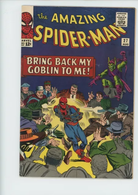 AMAZING SPIDER-MAN #27 Marvel comic from 1965.....early GREEN GOBLIN.....$79.95!