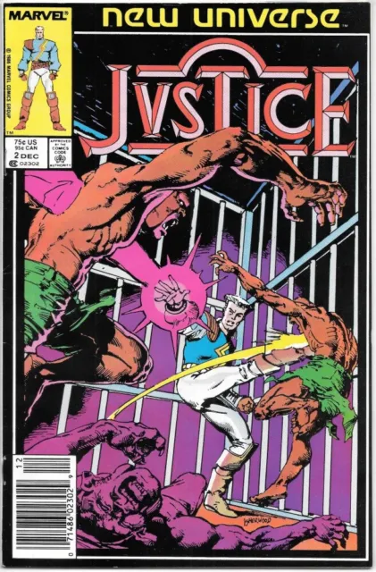 Justice Comic Book #2 Marvel Comics 1986 FINE+