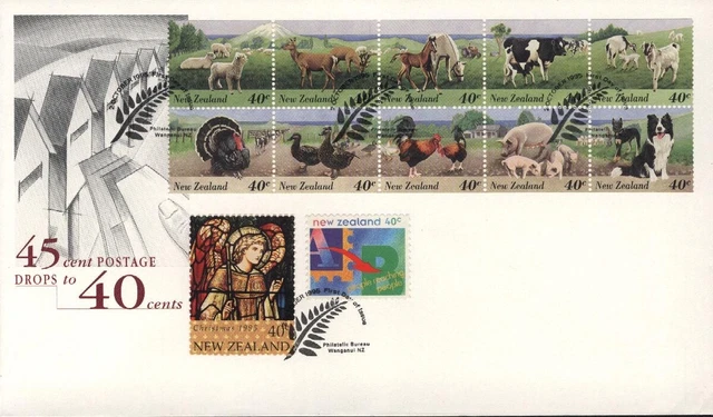 NEW ZEALAND 1995 4 50 Farm Animals Booklet 10 X 45c Self Adhesives NEW ZEALAND 1995 4 50 Farm Animals Booklet 10 X 45c Self Adhesives