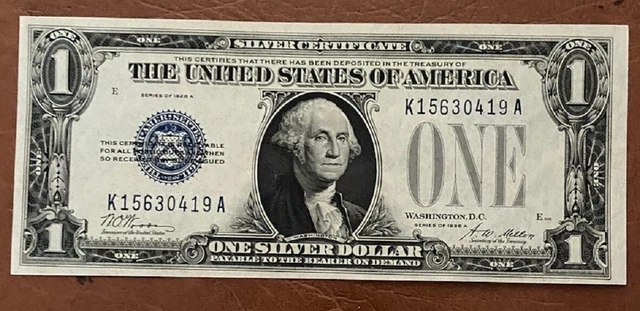 US Currency One Dollar "Funny Back" 1928 Silver Certificate!  Low  Shipping!