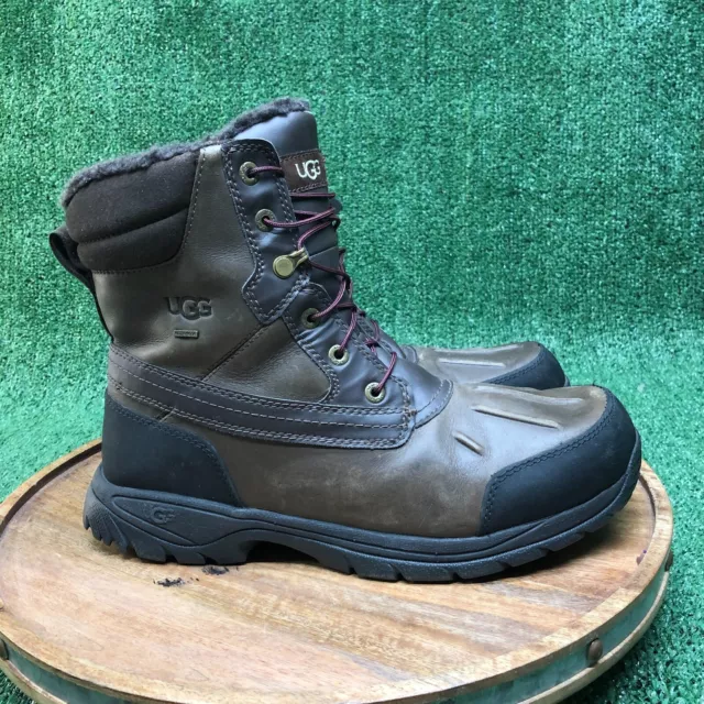 UGG MEN FELTON Winter Waterproof Boots Brown Leather Vibram Sole Size ...