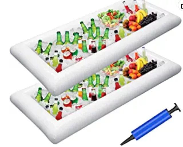 2 Inflatable Salad Bar Buffet Picnic Drink Table Cooler Party Ice Bulk Luau Beer