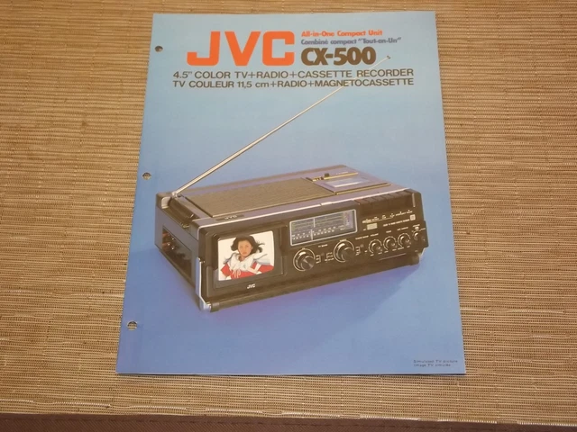 JVC CX-500FC TV Couleur Radio Cassette - Pour Pièces, Ne Fonctionne Pas