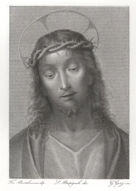 ECCE HOMO , di  FRA BARTOLOMEO , grande incisione, Pal. Pitti ,1842