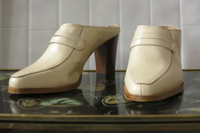 90er Sabots NOS Femmes Chaussures Talons Hauts 40 Cuir True Vintage 90s IMPEXA