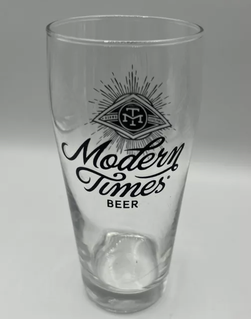 Beer Pint Glass: MODERN TIMES Brewery ~ San Diego, CALIFORNIA Craft Brewing