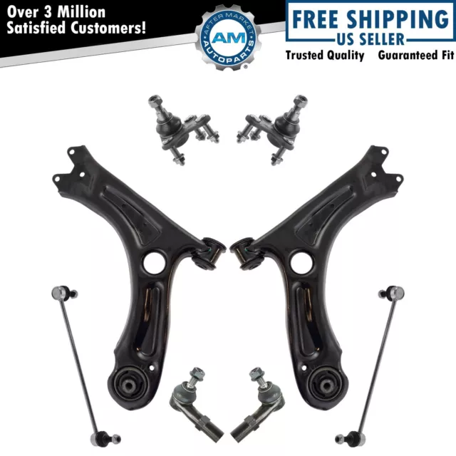 Steering & Suspension Kit Control Arms Ball Joints Sway Links Tie Rods for Jetta