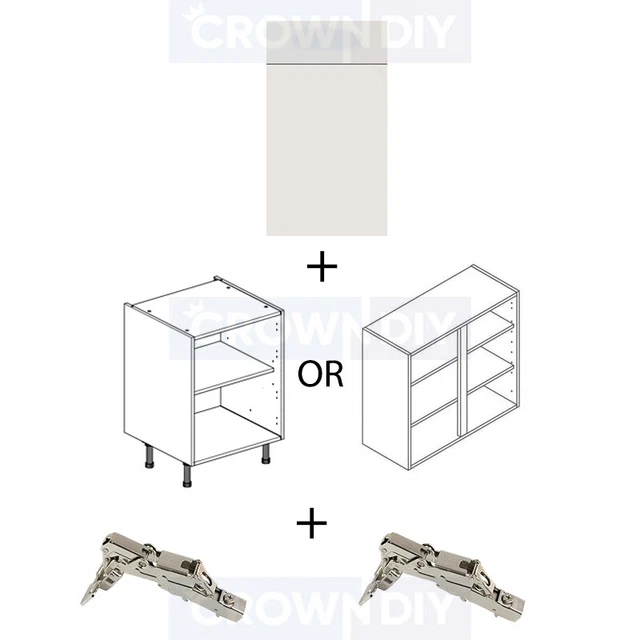 CHEAP COMPLETE KITCHEN White Base Unit Wall Units + White MFC Slab