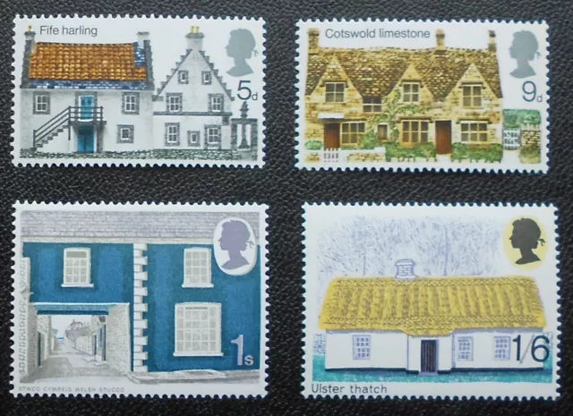 GB QE II SG815-SG818 - Set of 4 Stamps British Rural Architecture 1970 - MNH