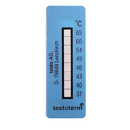 Testo 0646 3341 Testoterm Thermometer Strips, 399.2 to 500 °F, 10 Pack