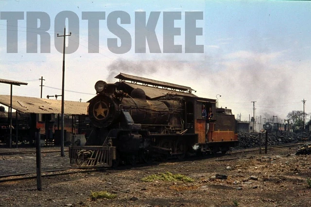 35mm Slide INDIA Indian Railways Steam Loco 31099 Botad c1974 Original