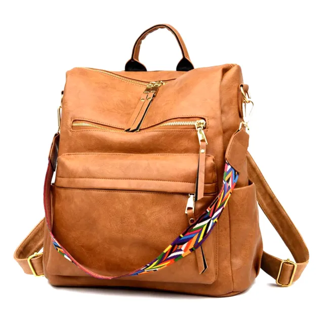 Girl Women Retro Backpack PU Leather Shoulder Handbag Fashion Travel Bag Satchel