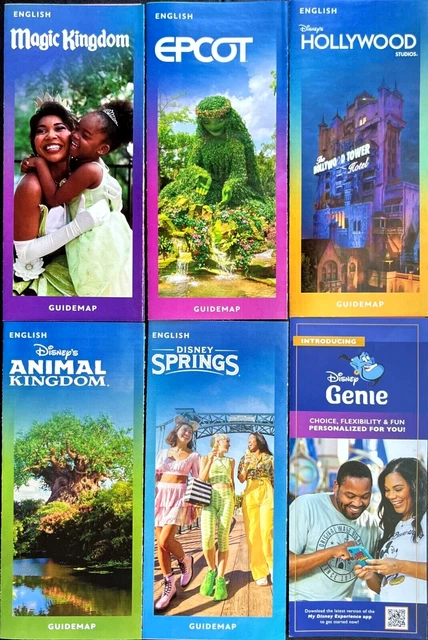 Theme Part Guide Map 2024 WALT Disney World Theme Park Guide Maps-6 New Maps Newest! £3.76 ...