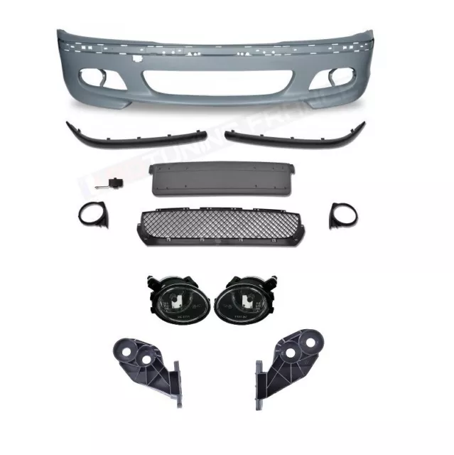 Parechoc Avant Pack M M2 Bmw Serie 3 E46 Berline Touring + 2 Antibr. + Glissiere