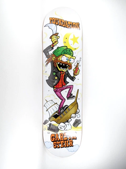 Planche De Skate Vintage Flip – Geoff Rowley Silver Skull – Fin 2000 – Old Stock