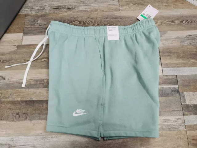 New Mens Nike Club Fleece French Terry Flow 5.5" Shorts Above Knee Sage Sz XL 3