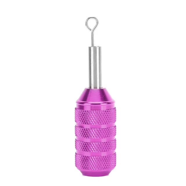 (púrpura) 25 mm cartucho agujas agarre tatuaje máquina de tatuaje agarre aleación de aluminio