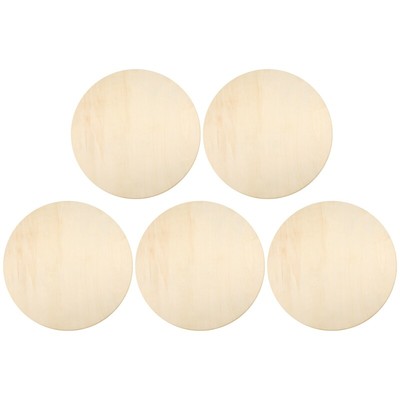 LAANCOO Unfinished Legno Dischi DIY Cerchi di Legno di Disegno Rotonde Tavole 25 Centimetri per lartigianato 5 Pz 