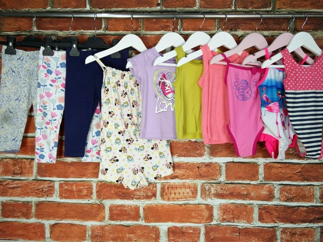 Pacchetto Costume Da Bagno Bambina Età 9-12 Mesi Disney Next Converse Leggings Top 80Cm