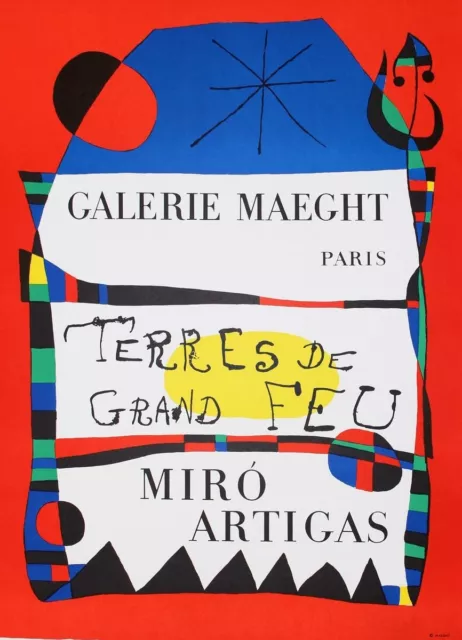 Miro - Artigas -Terres de Grand Feu - Ausstellung 1956 bei Maeght Paris -Mourlot