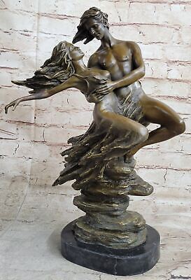 ORIGINALE Aldo Vitaleh grande nudo donna Ninfa Dea Statua in Bronzo Scultura Arte 