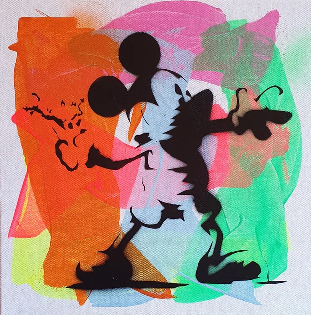 Tableau Street Art POP Signé SAPCO - Hommage à Michel Polnareff - Art Graffiti Français