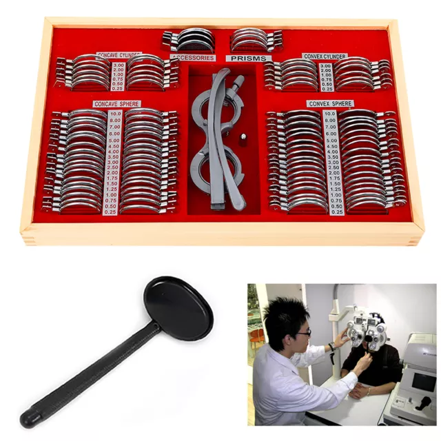 104pcs Trial Lens Set Metallfelge Fall Trial Lens Set mit Testrahmen Optometrie