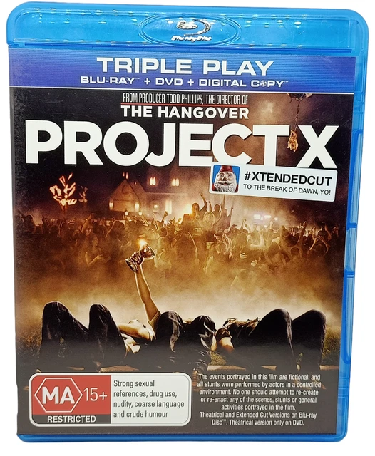PROJECT X EXTENDED Cut Blu-ray Movie Region B $10.00 - PicClick AU