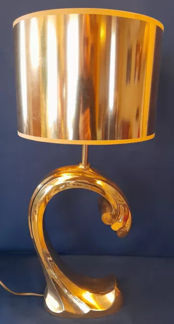 Lampe en bronze doré REGINA 1970 idem jansen - lampe charles