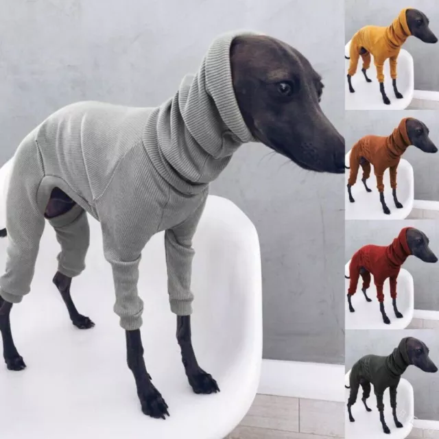 Pet Dog Clothes Warm Jumper High Collar Sweater Greyhound Whippet Lurcher Winter