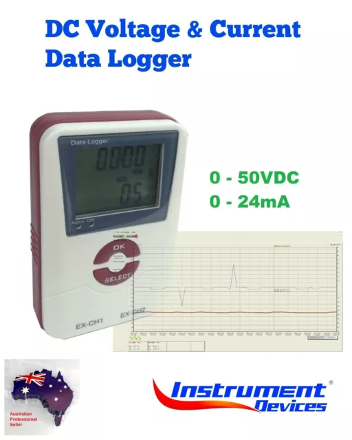 3 in 1 Professional DC Voltage DC Current Data Logger 0-50VDC 0-24mA