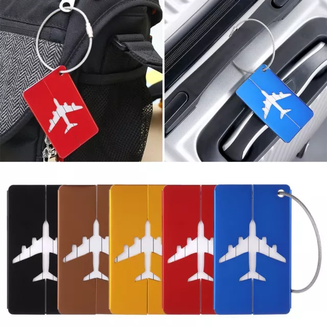 Baggage Metal Travel Luggage Tags Bag Tag Suitcase Labels Labels with Ropes