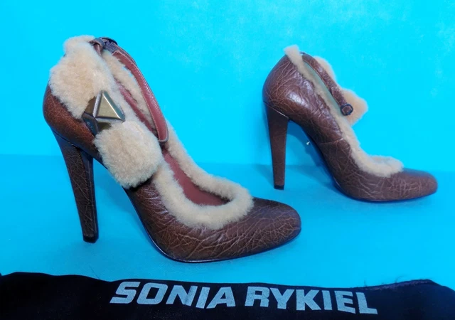 Escarpins Vintage Sonia Rykiel En Cuir - Taille 37, Occasion En Très Bon état (TBE) | Chaussures De Créateur Rétro