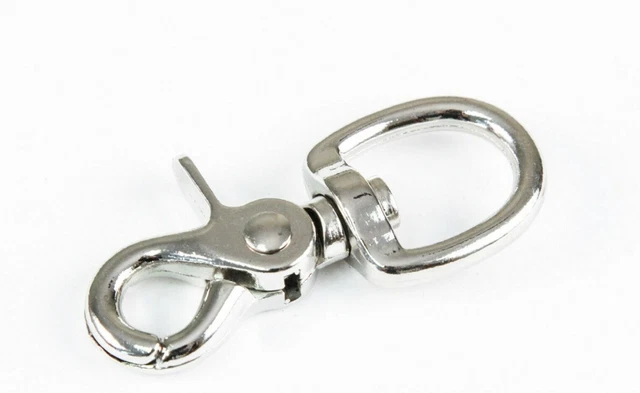 1 Trigger Snap Round Eye Swivel Lobster Clasp Lanyard Hook 3/4 Inch 90Lbs