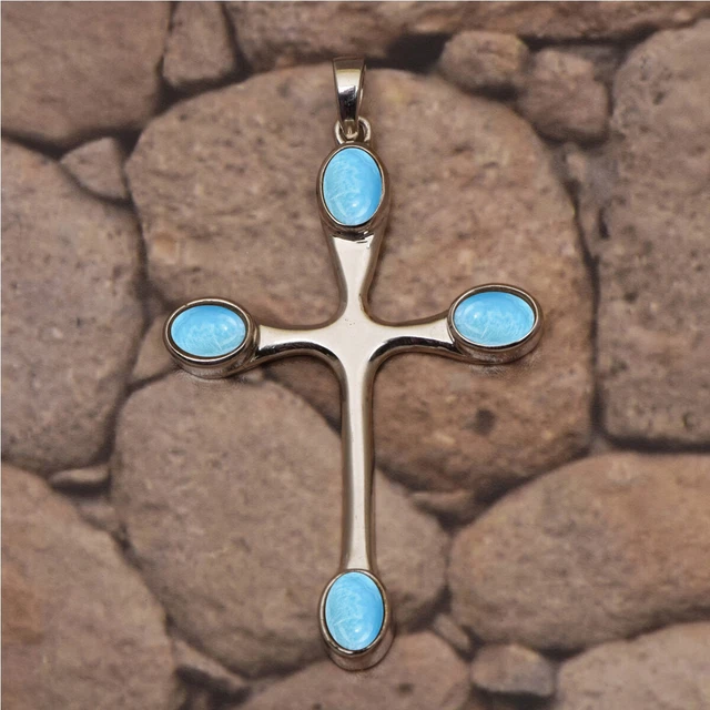 Pendentif Croix En Argent Sterling 925 - Religieux - Fait Main - Neuf Sans Emballage