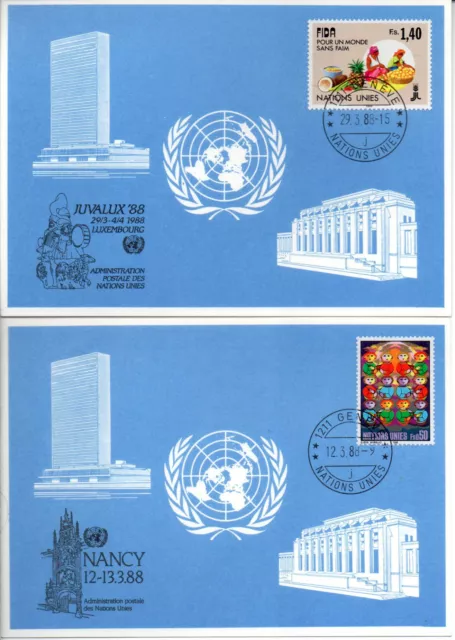 UNO Vereinte Nationen Genf Blaue Karten ´88 ( Lot 73)