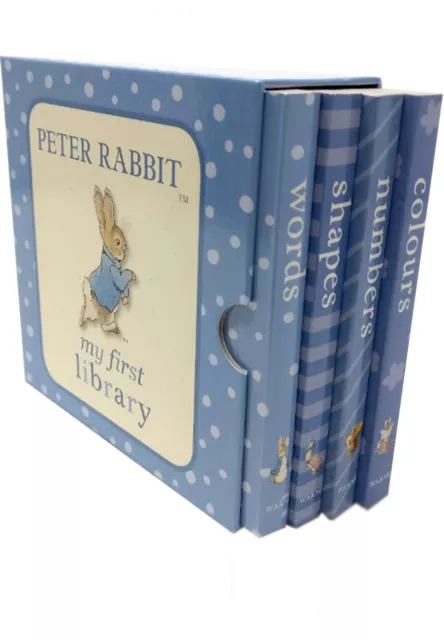 Beatrix Potter Peter Rabbit: My First Library 4 Board Book Collection Set Number