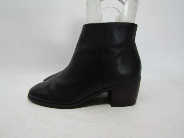 Lucky Brand Womens Size 8 M Black Leather Zip Ankle Fashion Boots Bootie