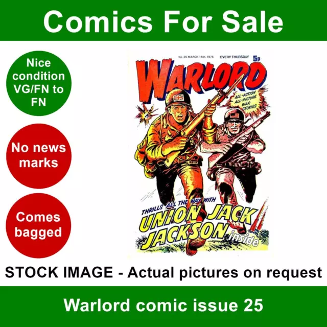 Warlord comic #25 - 15 March 1975 - VG/FN no writing - DC Thomson