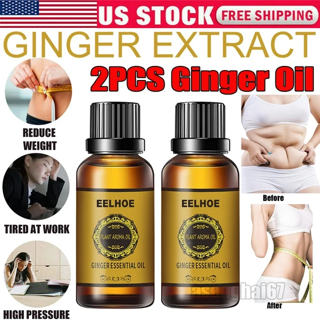 2~ Belly Drainage Ginger Oil Natural Therapy Lymphatic Drainage Massage Essence