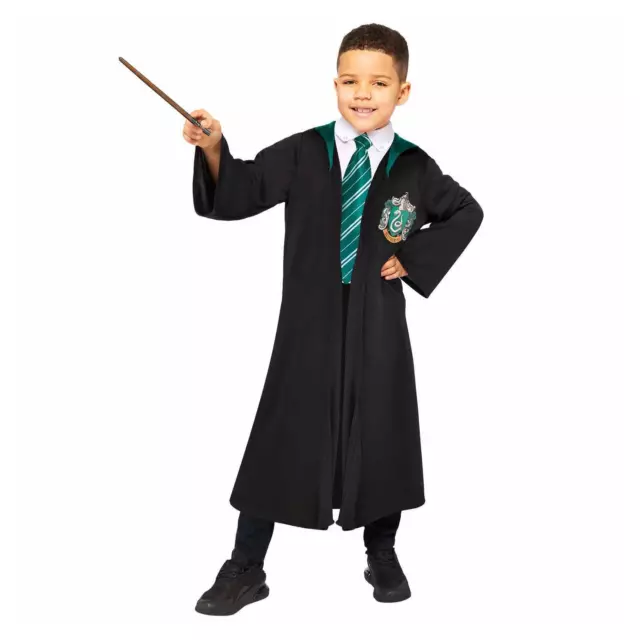 Niños Oficial Harry Potter Hogwarts Slytherin Verde Disfraz Bata