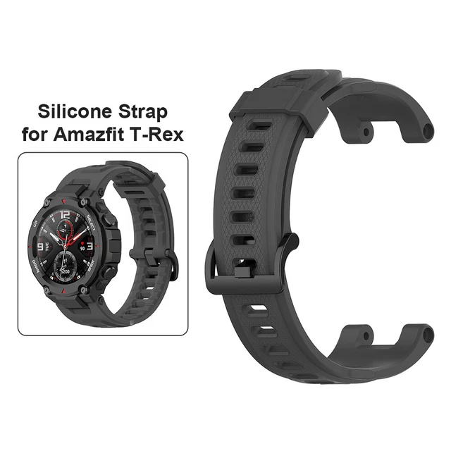Coque TPU Silicone Pour Huami Amazfit T-Rex / T-Rex Pro - Transparente Bleue, Protection Anti-chocs, Légère - 5