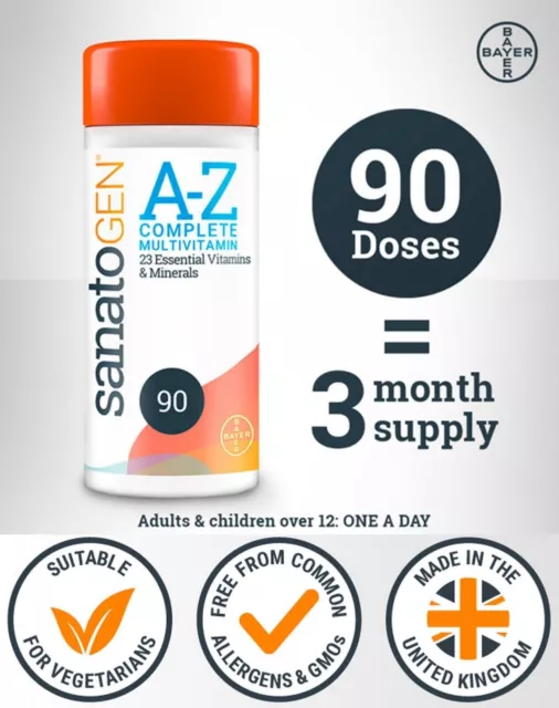 Santogen Complete Multivitamin A-Z Health Immunity Booster # 90 Tablets