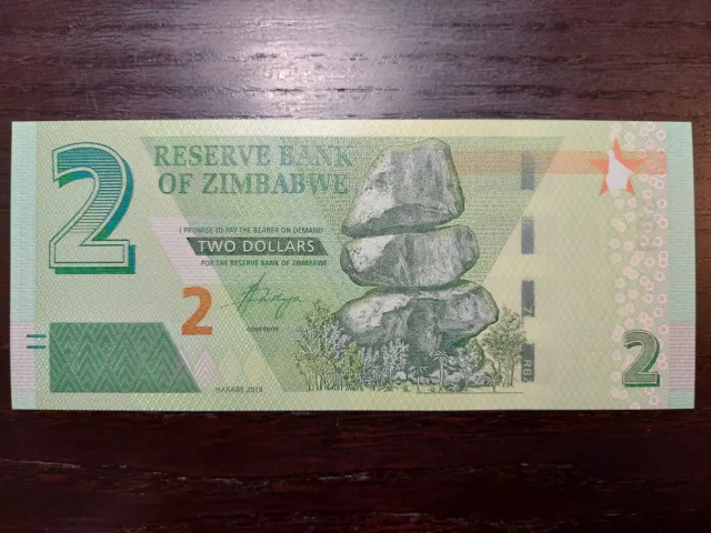 Zimbabwe 2 Dollars 2019, P-101