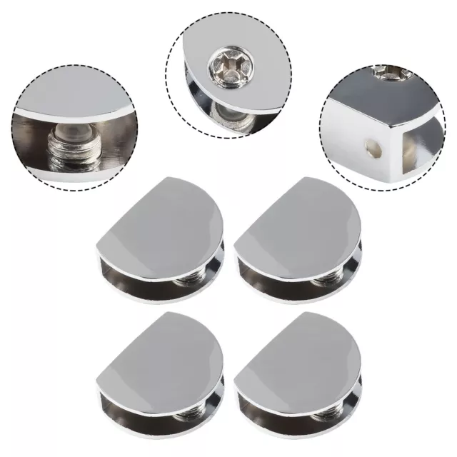 Adjustable Zinc Alloy Glass Panel Clamp for 6 12mm Thick Furniture Set of 4