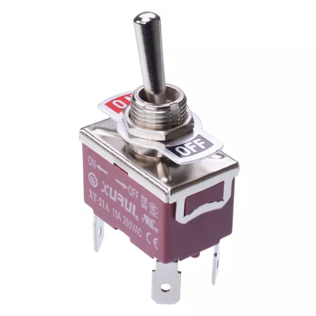 10 x On-Off DPST Toggle Switch 250V AC 15A