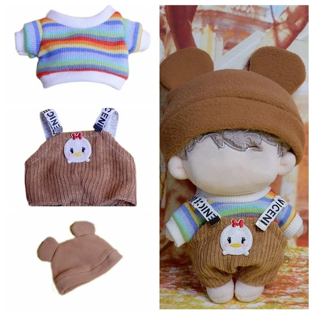 Dress Up Clothes Changing Clothes Set DIY Hat Baby Clothes Strap Pants Sweater